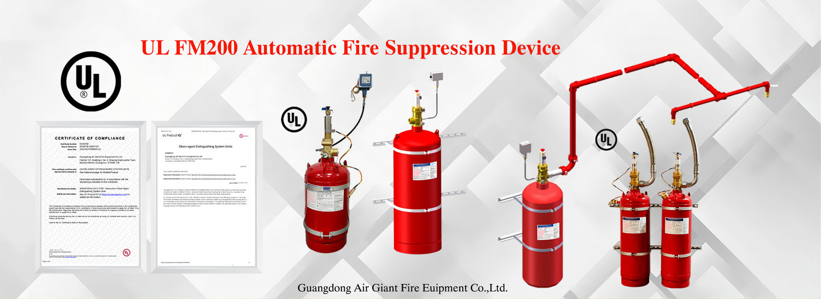 Kalite fm200 yangın söndürme sistemi fabrika