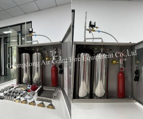 Kalite  Wet Chemical Kitchen Fire Extinguishing System Single And Double Bottle Group fabrika
