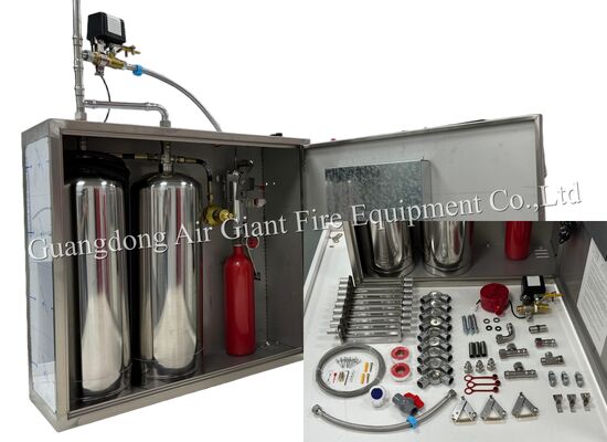 Kalite  Double Bottles Automatic Protection Restaurant Fire Suppression System fabrika