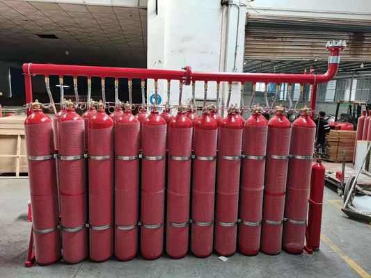 Kapalı Taşma IG 55 İnert Argonit Gazlı Söndürme Sistemi 20MPa