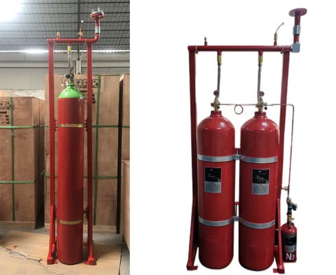 Elektrikli Otomatik IG 541 İnert Gazlı Yangın Söndürme Sistemi DC24V 1.6A