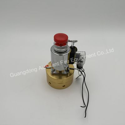 Kapalı su baskınları için silindir üzerine monte edilmiş solenoid aktüatörü HFC-227ea FM200 yangın söndürme sistemi